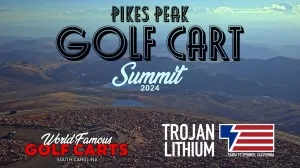 First Ever Golf Cart Drives up Pikes Peak