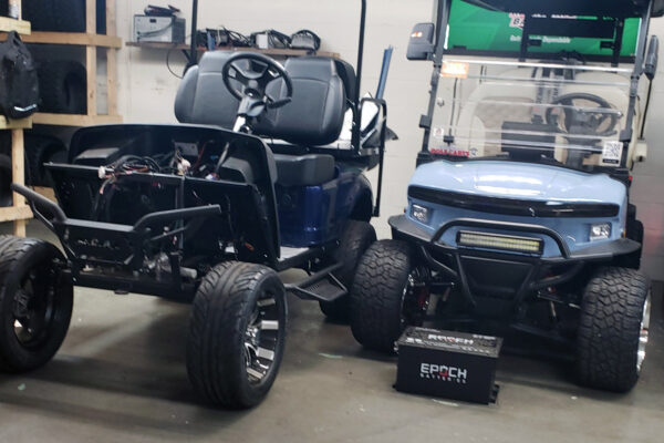 Golf-Carts-In-A-Shop